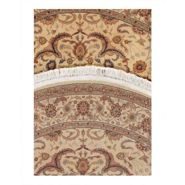 Traditional Pasargad DC Fine Hand Knotted Agra Round Rug For Sale - Image 3 of 3