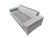 Metal Modern Thayer Coggin Silver Upholstered Sofa For Sale - Image 7 of 9