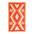 1880s Red Orange Diamond Tribal Antique American Navajo Rug 3' 4"x 5' 8" Flatweave Wool Carpet For Sale