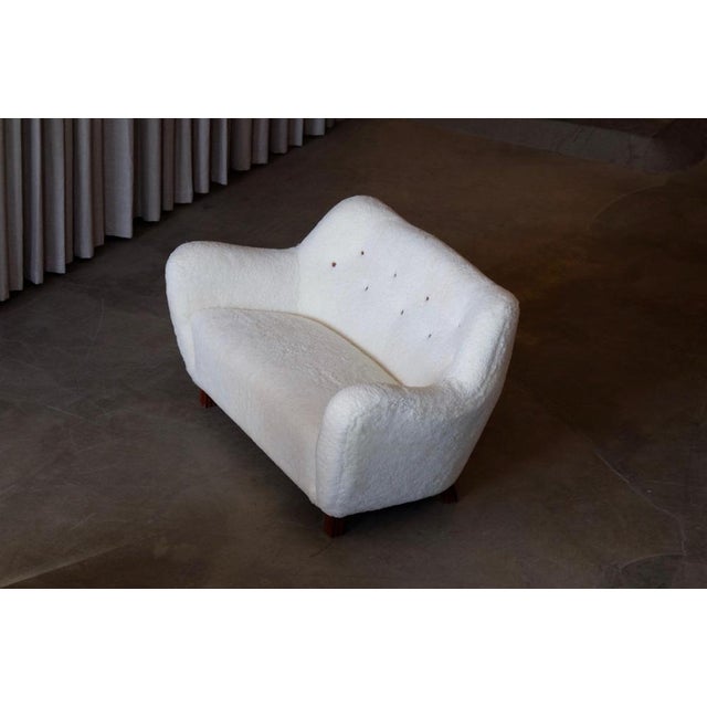 Swedish Sheepskin Sofa, 1950s For Sale - Image 6 of 14