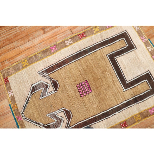 Textile Vintage Tribal Turkish Prayer Rug - 2'8" x 3'11" For Sale - Image 7 of 9