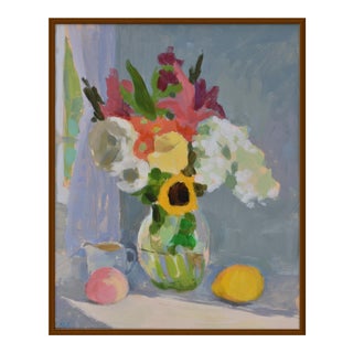 Medium “Bouquet With Lemon and Peach” Print by Anne Carrozza Remick, 30” X 36”