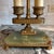 Metal 1930s Green Onyx & Brass Bouillotte Lamp For Sale - Image 7 of 12