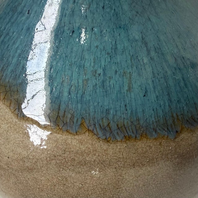 Mid-Century Modern ​Drip Glazed Tokkuri Sake Bottle, Japan, 1950s For Sale - Image 3 of 11