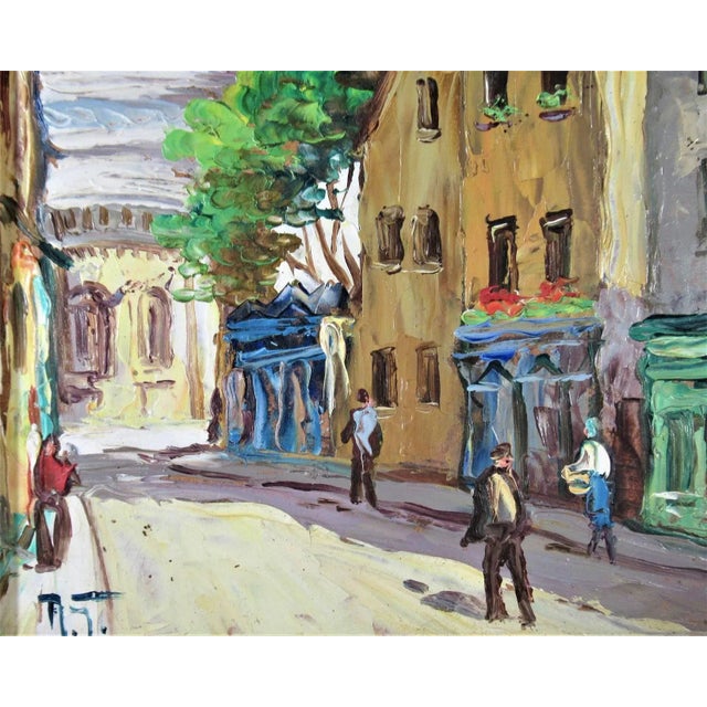 Impressionist Robert Giovani, Paris, le Sacre Coeur, Rue du Chevalier de la Barre, Circa 1950 For Sale - Image 3 of 5