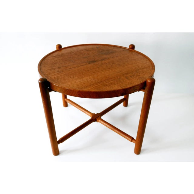 Andreas Tuck Folding Tray AT35 Coffee Table by Hans Wegner for Andreas Tuck, 1960s For Sale - Image 4 of 18