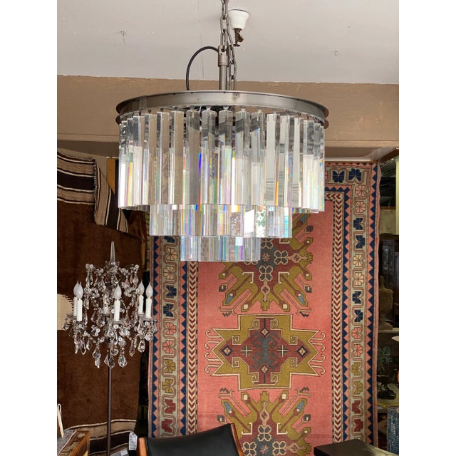 Silver Timothy Oulton Odeon Round 3 Tier Chandelier For Sale - Image 8 of 13