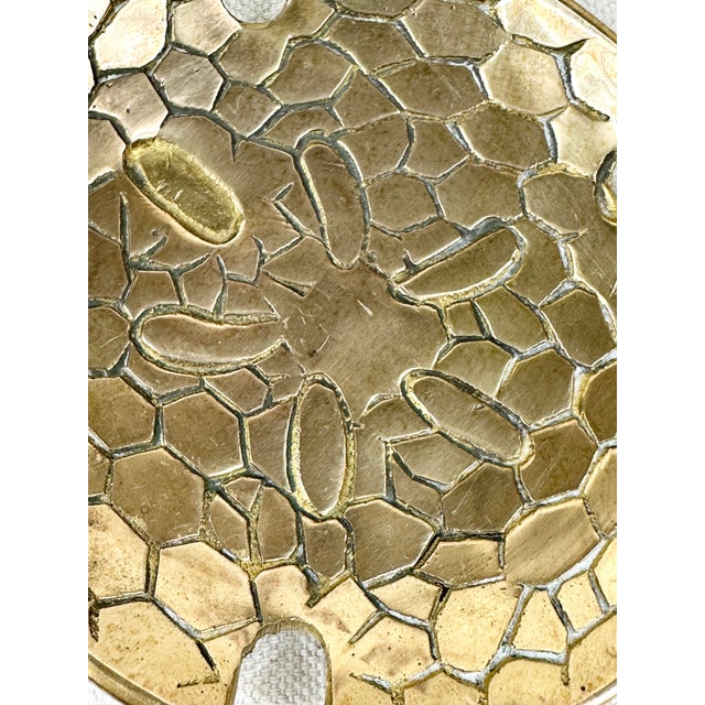 Mid 20th Century Vintage Brass Sand Dollar Trinket Dish For Sale - Image 5 of 6