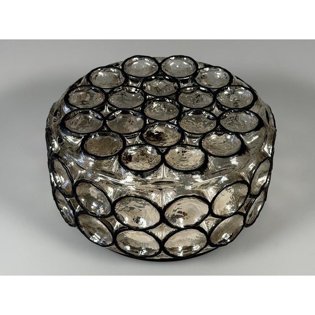 Vintage Ceiling Lamp in Glass and Metal from Glashütte Limburg, Germany, 1960s For Sale - Image 12 of 18