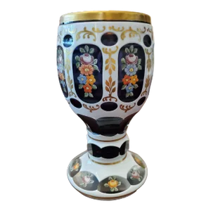 Mid-Century Hollywood Regency Royal Amethyst Goblet