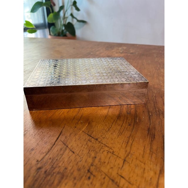 Wood Rare Art Deco Luxury Hermes Paris Silver Box Made in France - Needs Repair For Sale - Image 7 of 12