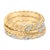 Encapsulate elegance and sophistication on your finger with this exquisite set of three stackable rings, meticulously...