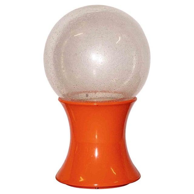 1960s Orange Table Lamp by Carlo Nason, Murano Glass and Metal, Italy, 1960s For Sale - Image 5 of 5
