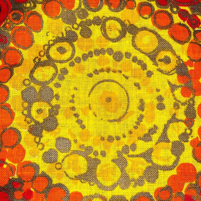 Vintage Danish Hand-Printed Textile Wall Hanging by Hans Jürgen Schöbel for Södahl, 1960s For Sale - Image 4 of 9