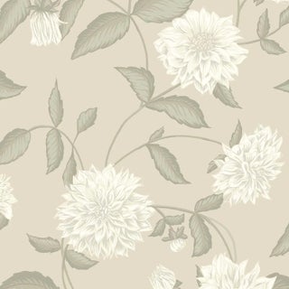 SAMPLE - Boråstapeter Dahliadröm Wallpaper In Leaf For Sale