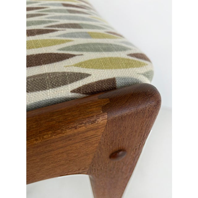 Mid 20th Century Teak Dining Chairs, Johannes Andersen Uldum Møbelfabrik Attributed Set of 4 New Upholstery For Sale - Image 11 of 12