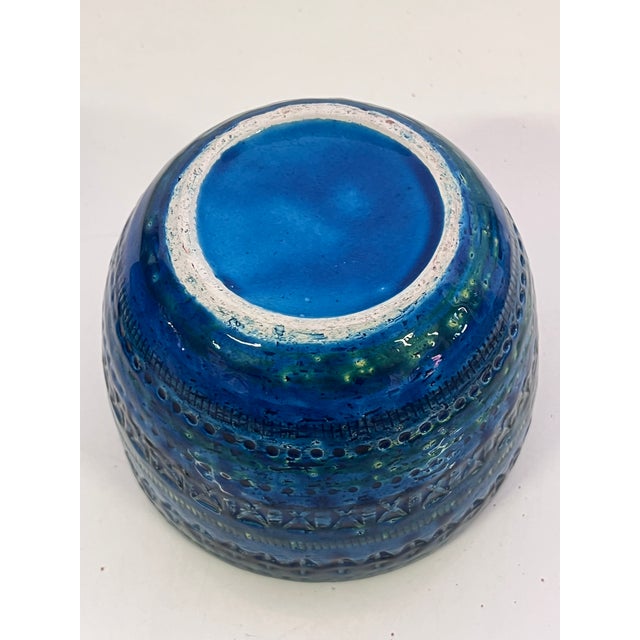Bitossi Blue Ceramic Vase from Bitossi, 1970s For Sale - Image 4 of 5