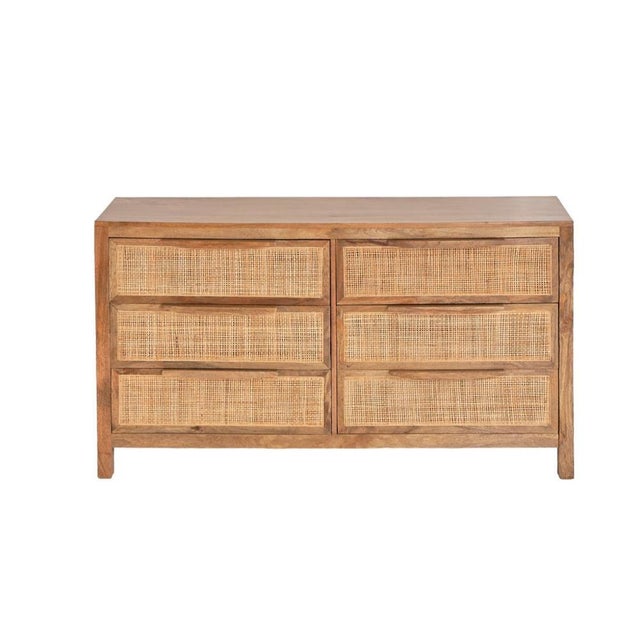 Eldridge Wood Dresser With Six Drawers by Loomlan For Sale - Image 4 of 6