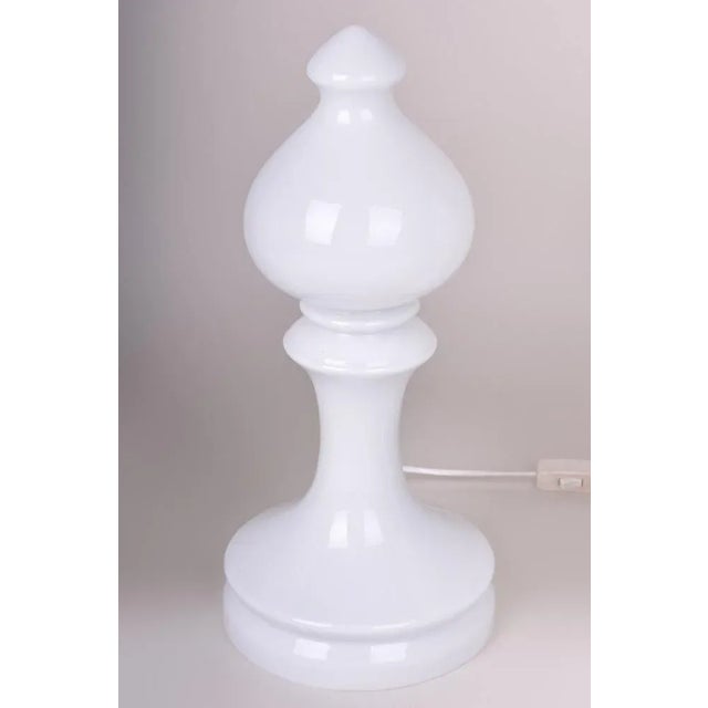 Glass Bishop Table Lamp attributed to Ivan Jakes, 1950s For Sale - Image 4 of 5