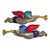 Large Vintage Christmas Trumpet Angels — Pair of Tin Folk Art Holiday Wall Decorations, 23.5ʺ For Sale