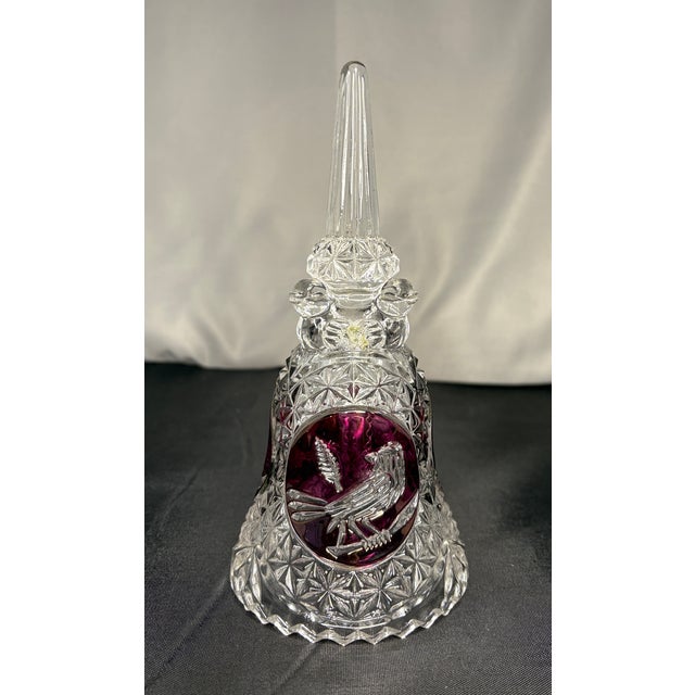 Hofbauer Vintage "Byrdes Collection" 24% Lead Crystal Bell For Sale - Image 4 of 4
