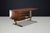 Italian Walnut Desk with Brass Base, Italy, 1950s For Sale - Image 9 of 18