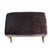 Velvet Stool with Shaped Legs and Brass End Caps, Italy, 1950s For Sale - Image 4 of 8