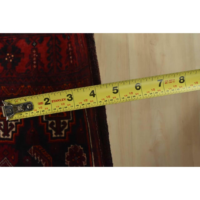 Baloch Rug 3’8” X 7′ Blue Wool Vintage Tribal Hand-Knotted Oriental Carpet For Sale - Image 10 of 12