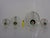 Set of four Pop Art glass vases by H. Düsterhaus for Walther-Glas from the 1960s. Height: 2 x 7.7/10.5/16 cm. Diameter:...