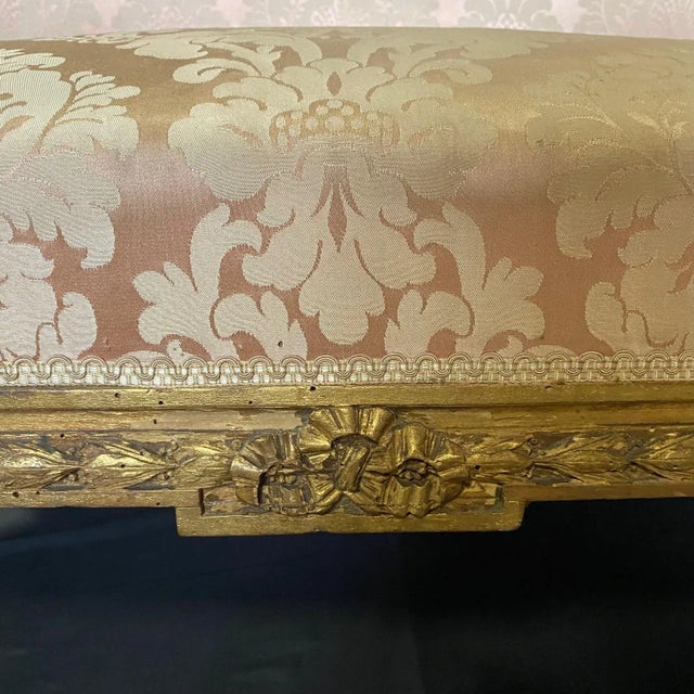 Giltwood & Rose Damask Sofa From Salon Suite For Sale In Portland, ME - Image 6 of 12