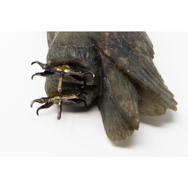 Brown Vintage Hand Carved Stone Owl Figurine For Sale - Image 8 of 13