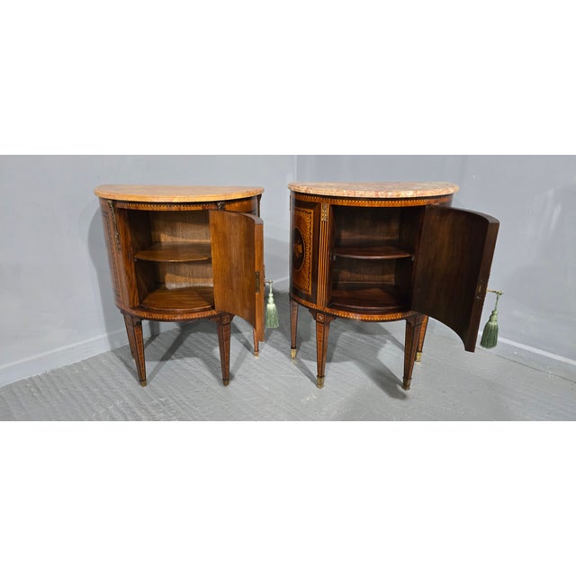 French Marquetry Cabinets, 1920s, Set of 2 For Sale - Image 6 of 13