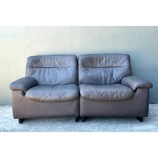 De Sede Vintage De Sede Leather Two-Seater Sofa For Sale - Image 4 of 16