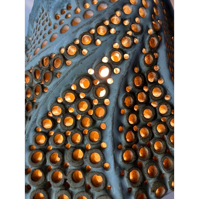 Vintage Ceramic Snail Table Lamp by Bernard Rooke, England, 1970s For Sale - Image 6 of 13