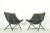 Set of Folding Lounge Chairs in Black Leather attributed to Teun van Zanten for Molinari, 1970s For Sale - Image 13 of 13