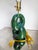 Postmodern Vintage Sculptural Green Glazed Ceramic Lamp, Royal Haeger Style, Rewired For Sale - Image 3 of 4