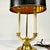 Stiffel Mid-Century French Regency Neoclassical Bouilette Table Lamp & Reptile Embossed Black Shade For Sale - Image 4 of 15