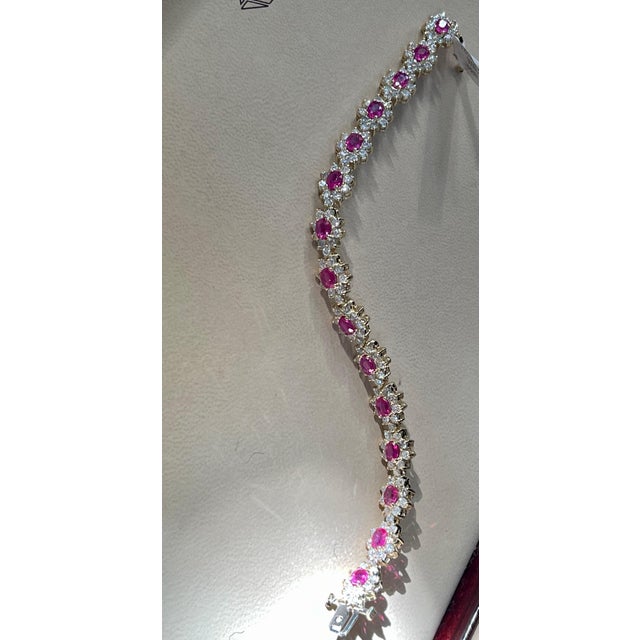 This Tennis bracelet is an affordable piece of jewelry that is sure to catch your eye. It features 15 stones of Oval cut...