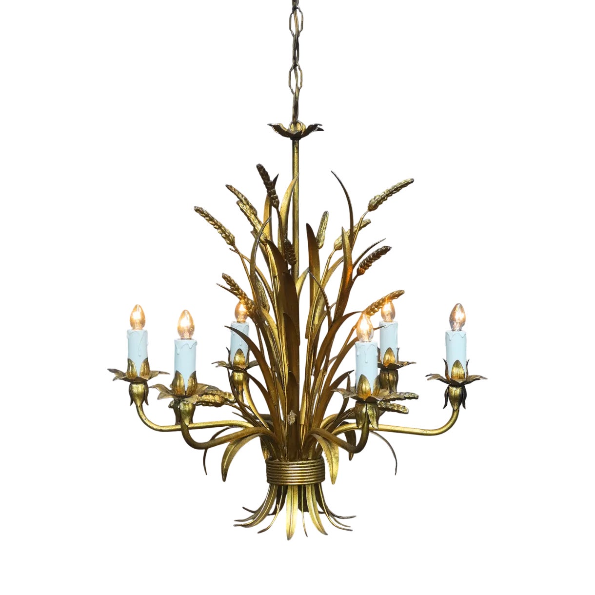 Neoclassical Art Deco Golden Ceiling Fixture attributed to Maison ...