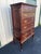 1980s Davis Cabinet Co Queen Anne Cherry Flat Top Highboy Chest of Drawers For Sale - Image 12 of 12