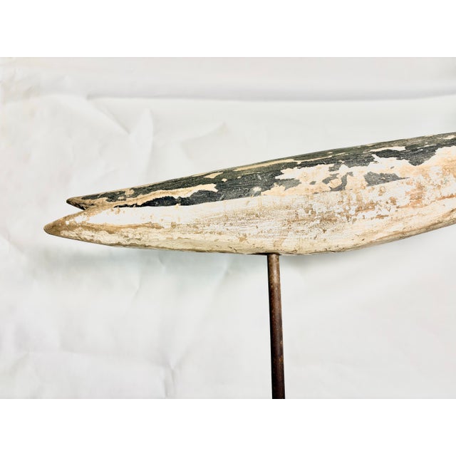 Folk Art Hand Carved Folk Art Egret For Sale - Image 3 of 8