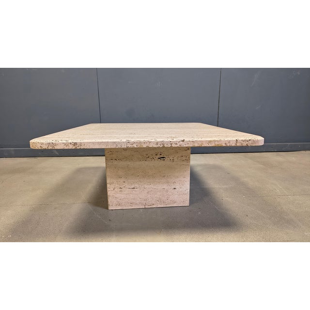 Gold Vintage Travertine Coffee Table, 1970s For Sale - Image 8 of 11