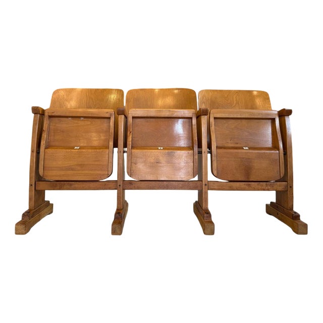 Cinema Folding Chair Row, 1950s For Sale