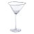 Aperitivo Triangular Martini Glass, Clear W/ Platinum Rim - Set of Four For Sale