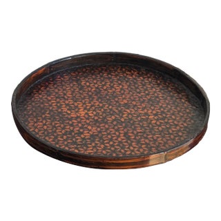 Mid-20th Century Chinese Bamboo & Rattan Serving Tray For Sale