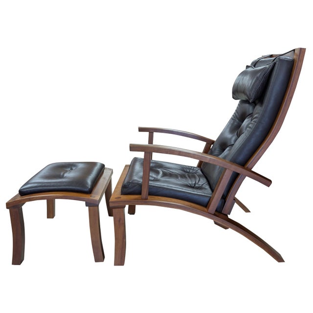 Price is for One Chair & Ottoman Set. We have two sets available! A superb example of American studio craftsmanship, this...