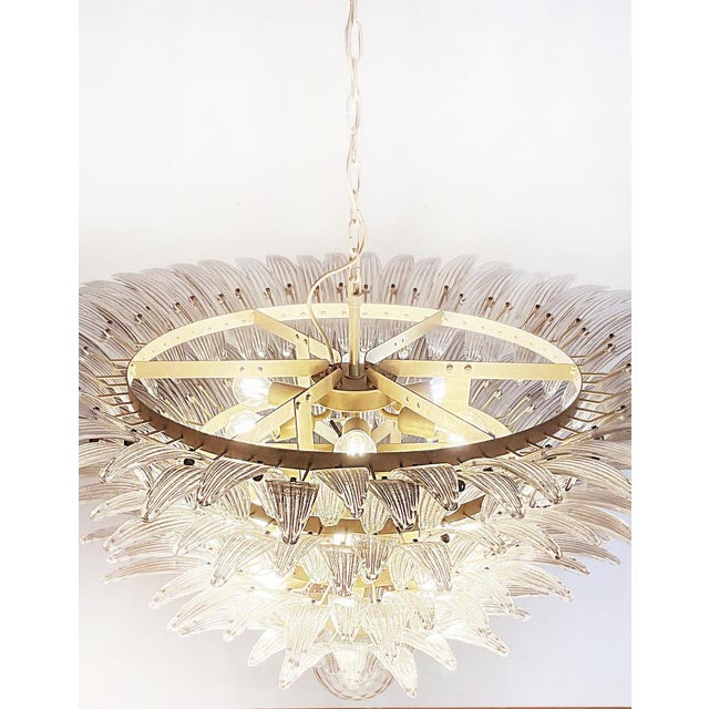 Palmette Ceiling Light with 163 Smoked Glasses, 1980s For Sale - Image 15 of 18