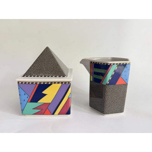 Scenario Metropol Milk Jug and Sugar Bowl by Barbara Brenner for Rosenthal Studio Line, Germany, 1990, Set of 2 For Sale - Image 6 of 7
