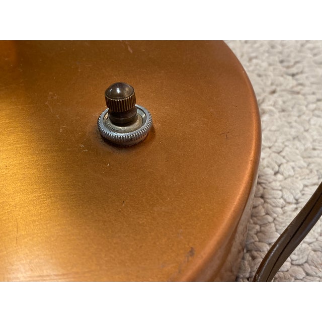 Vintage 1950's Double Gooseneck Brushed Copper Desk Lamp For Sale - Image 10 of 18