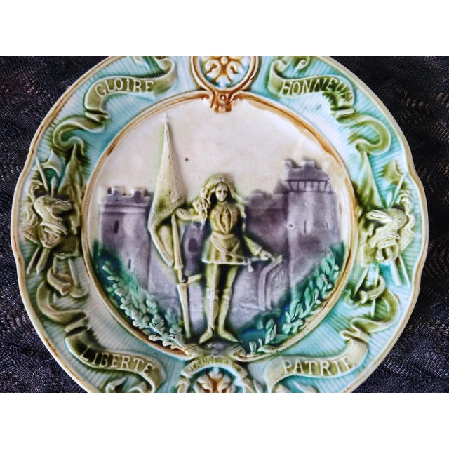 Decorative Plate by Faience Donnaing, 1890s For Sale - Image 3 of 11